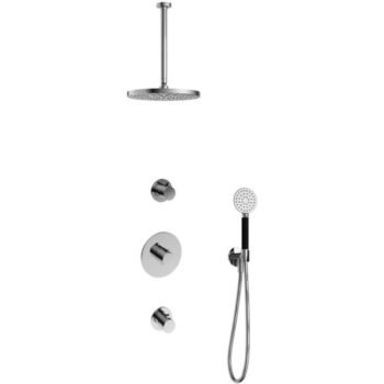 Hotbath Cobber IBS70 inbouw doucheset met 2 stopkranen met ronde handdouche