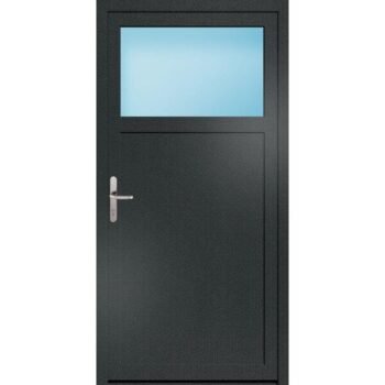 Antraciete Kunststof Deur met Kozijn - Penscharnieren - 1/3 Glas - DHK Kozijnen - DHK Kozijnen - DHK Kozijnen - DHK Kozijnen - DHK Kozijnen - DHK - -