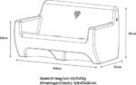 HappySofa regenbank 510 liter Graniet met zitkussen – 168 x 83 x 84 cm